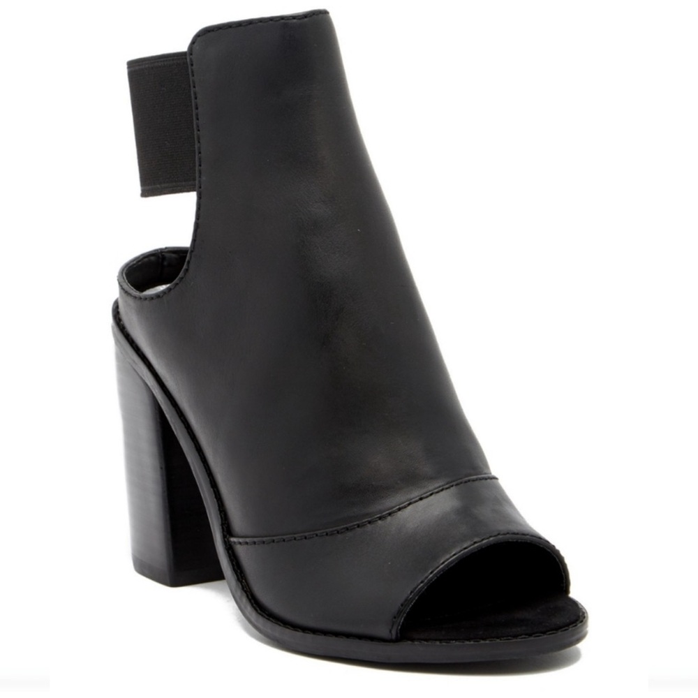 New Dolce Vita Lauri Open Toe Black Leather Bootie Sz 8.5‎